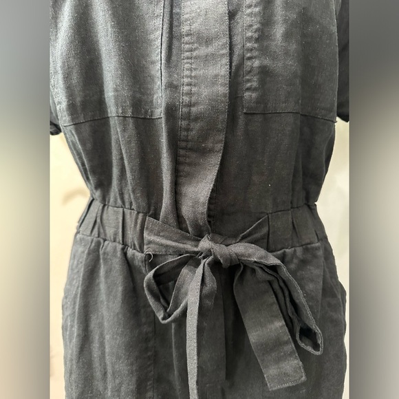 New Universal Thread Short Sleeve Linen Boilersuit Black size 6 - Picture 5 of 12